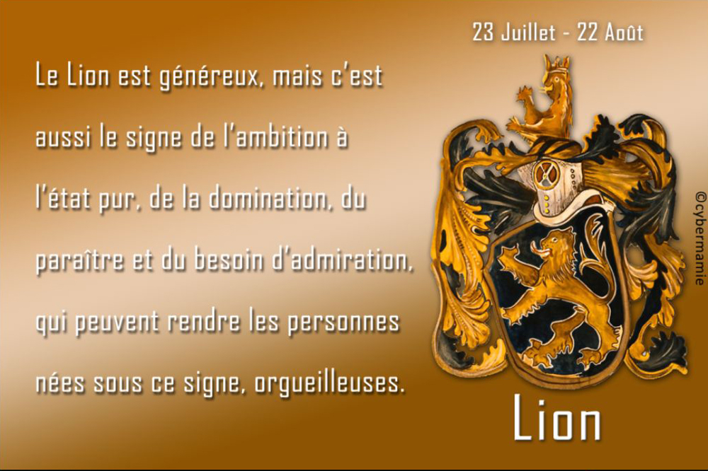 carte signe lion
