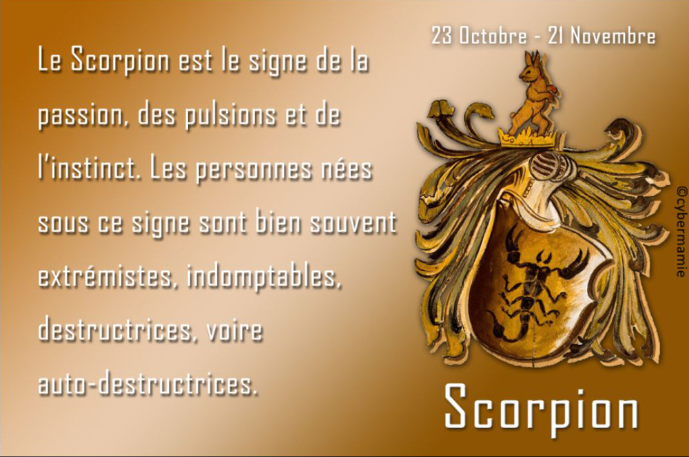 carte signe scorpion